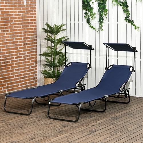 Outsunny piece chaise lounge - 2-piece,