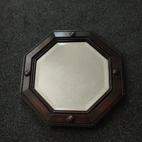 Vintage oak octagonal bevelled - vintage,