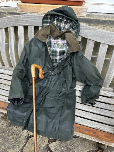 Waxed green ladies jacket l - ladies,