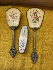 Regent of London Petit Point Vanity Dressing Table Set Of 3