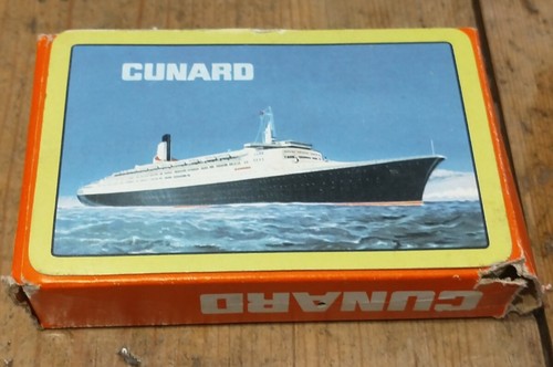 Vintage cunard playing cards - vintage,