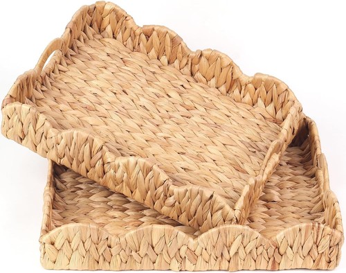 2pcs scalloped water hyacinth - scalloped,