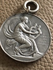 Antique/Vintage Valerie Bonner Music Award Medal Poss Silver Plate?