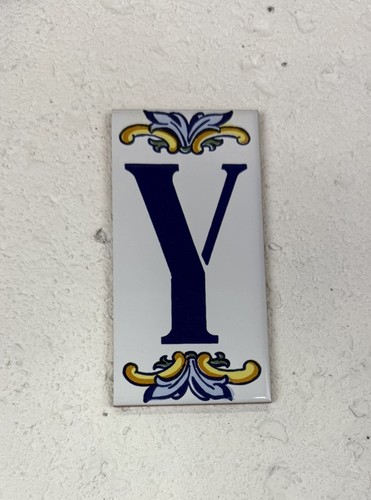 Vintage spanish ceramic letter - vintage,