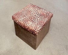 Leopard velvet foldable chair