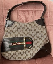 Gucci monogram horsebit hustler hobo bag