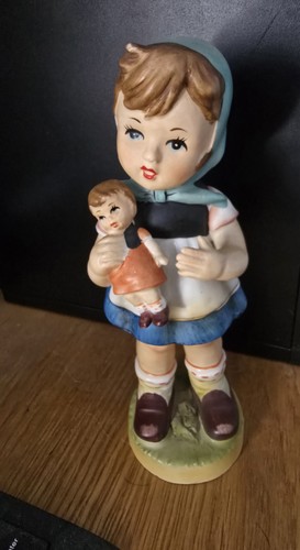 Enesco girl holding - enesco, doll