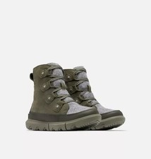 Sorel Women's Explorer Next Joan Waterproof Boots Stone Green Alpine Tundra NEW