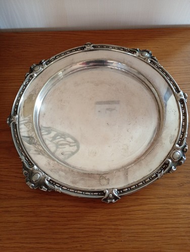 Antique silver plated tray - antique, tray/