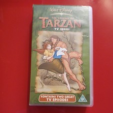 The Legend of Tarzan VHS Walt Disney 2 episodes Video TESTED 