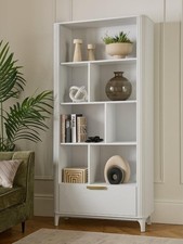 Carina 1 Drawer Bookcase White