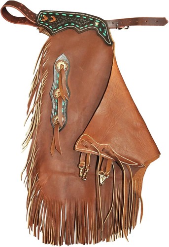 Western chinks leather - leather, tooled