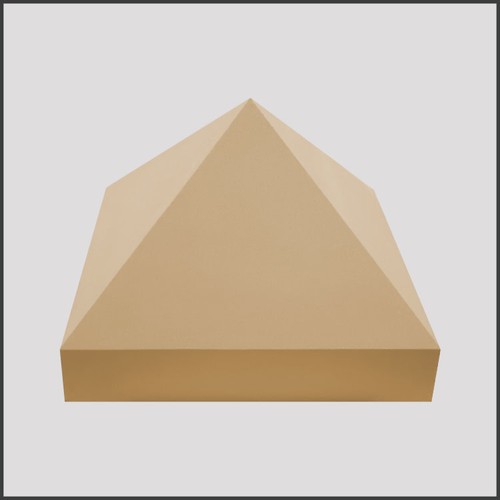 Cast stone tall apex pier - cast,