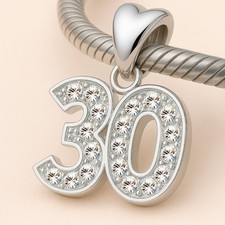 30th Crystal Pendant for Charm