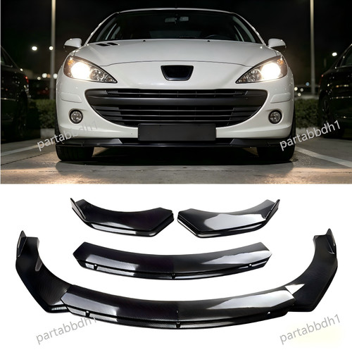 Carbon fiber front bumper lip - carbon,
