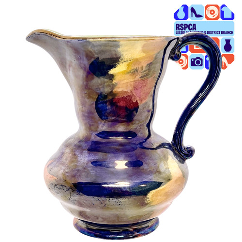 Maling pottery lustre blue - pottery,