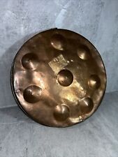 ANTIQUE FRENCH KITCHEN COPPER ROASTING PAN WITH BRASS RING HANDLE