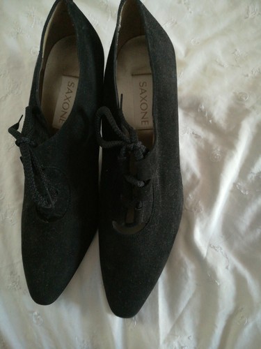 Bnwot black suede leather - black,