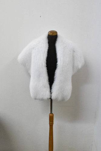 Real fur fox etol white - fur, in