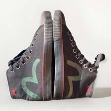 Vintage Evisu Trainers Men’s UK 9 Eur 43 Mid Top Daicock Y2K Japan Streetwear