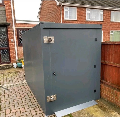 Motorbike secure storage shed - motorbike,
