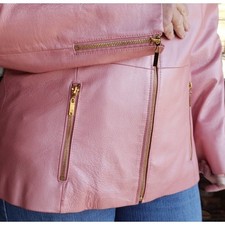 Vintage Pink Leather Jacket