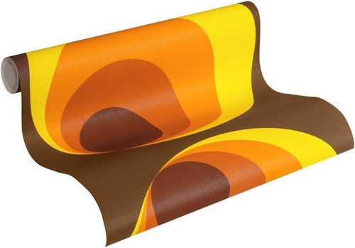 Retro 70s wallpaper yellow - 70s,