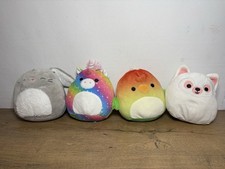 Squishmallow 8” Plush Soft Toy Bundle - Bunny, Unicorn, Parrot & Lemur