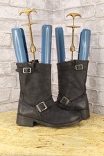 CHARCOAL LEATHER PULL ON BIKER