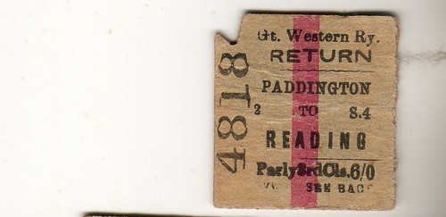 Railway ticket gwr parl - railway,