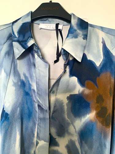 Primark blue abstract satin - abstract,