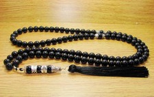 8mm x 99 ONYX akeek-e-Sulemani PRAYER BEADS TASBIH MISBAHA Onyx Imam & Markers
