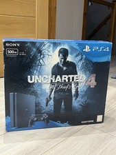 Sony PlayStation 4 PS4 Slim 500gb Uncharted 4 Console Box Only Inserts Manual
