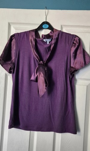 Purple short sleeved top - purple,
