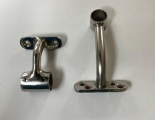 2 x Chrome Hand Rail or Flagpole Brackets for 25mm 1 inch Pole