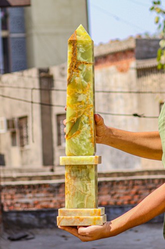 Tall green pampas - 25", onyx