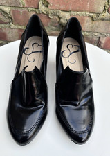 BN Evans Black Party Prom Court Heels Shoes Size 7 EEE Extra Wide Fit