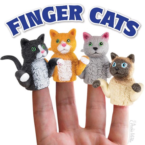 Archie mcphee vinyl finger cat - finger,