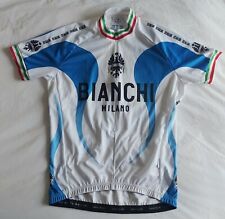 Bianchi Cycling Jersey Shirt Men's White & Blue Size XL