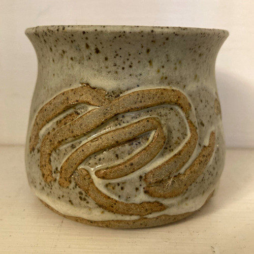Signed speckled grey brown - speckled,
