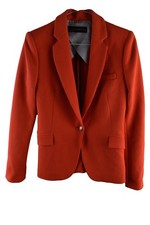 ZARA WOMAN Red Blazer Jacket size S Womens Button Up Casual Outdoors Outerwear