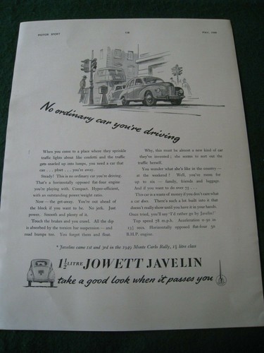Jowett javelin car monte - javelin,