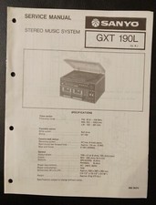 SANYO GXT190L UK Stereo Music System Hifi Repair Service Manual WM-18470 