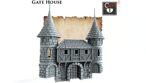 The gatehouse medieval town - medieval, town-
