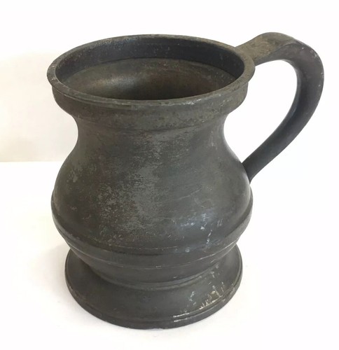 Antique pewter gill measure - antique,