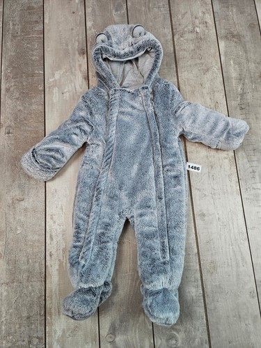 George grey fleece pramsuit - george,