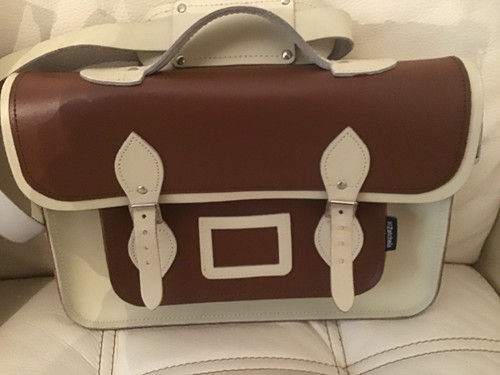 Zatchels brown cream satchel - zatchels, &