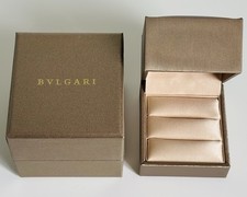 Bvlgari Ring/Cufflinks Box w/ Outer Box 2 Slot Case Luxury Jewellery Packaging 