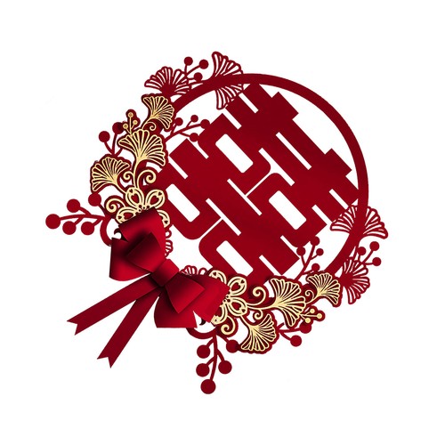 Chinese double happiness - double,