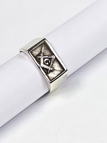 Mens masonic square signet - masonic,